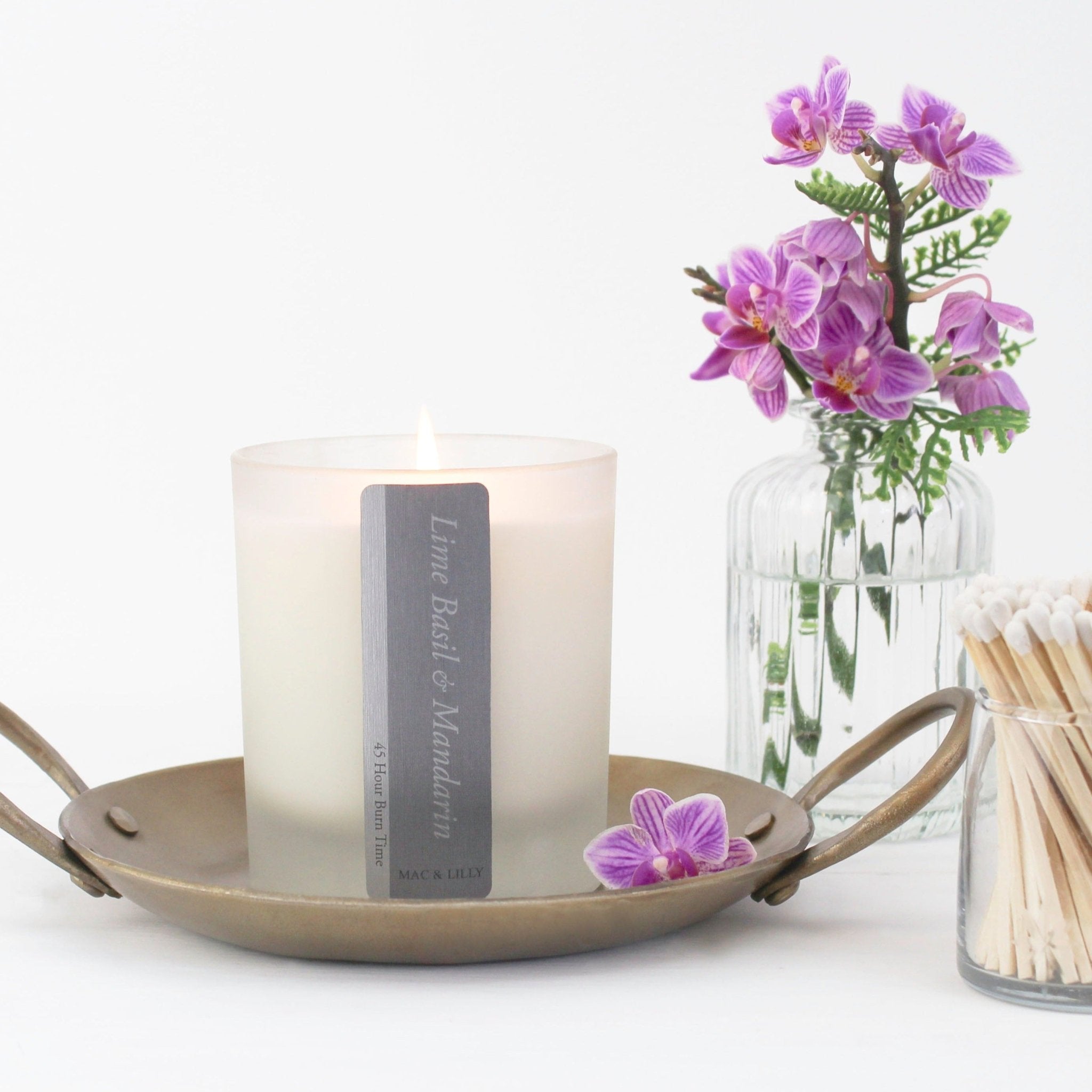 Hand - Forged Brass Candle Plate - Mac and Lilly