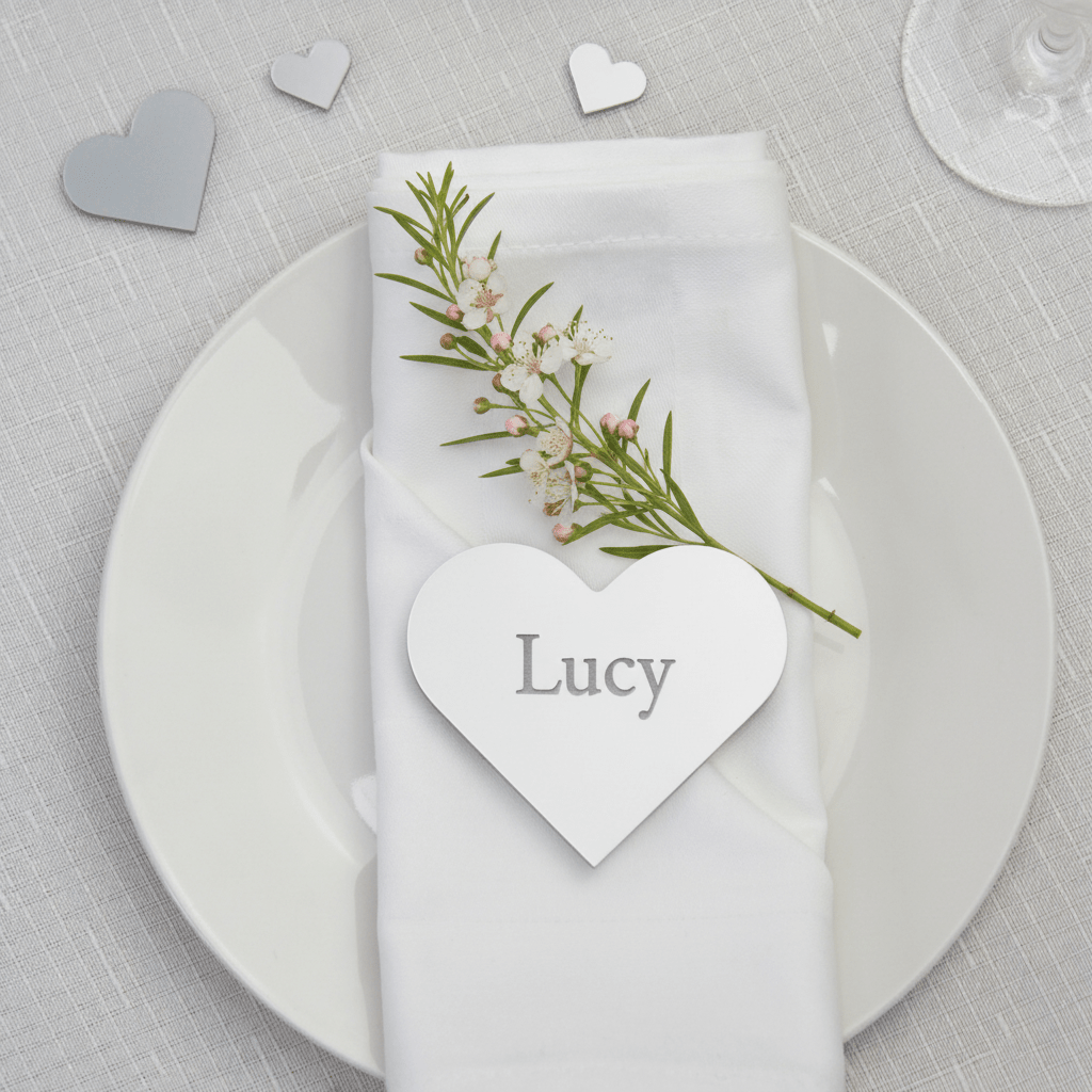 Personalised Heart Name Place Tags - Mac and Lilly
