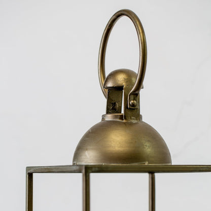 Small Gold Dome Lantern with Glass Cylinder