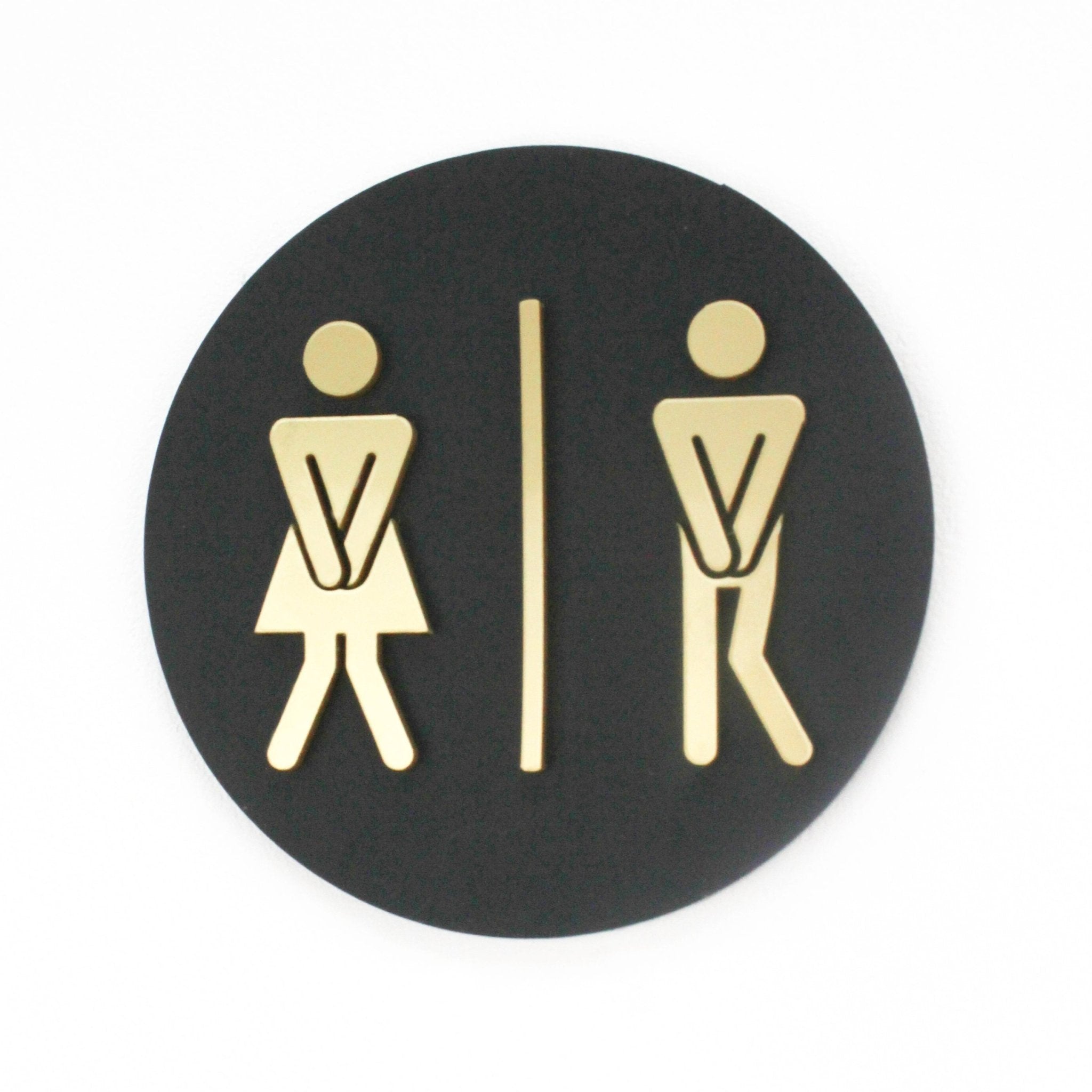Funny Unisex Toilet Door Plaque - Available in Two Sizes - Mac and Lilly