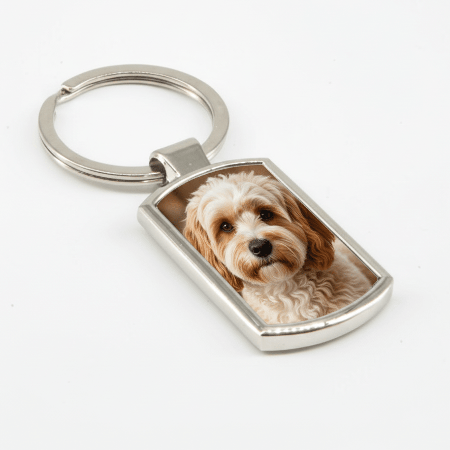 Personalised Memorial Pet Keyring with Photo - Mac and Lilly