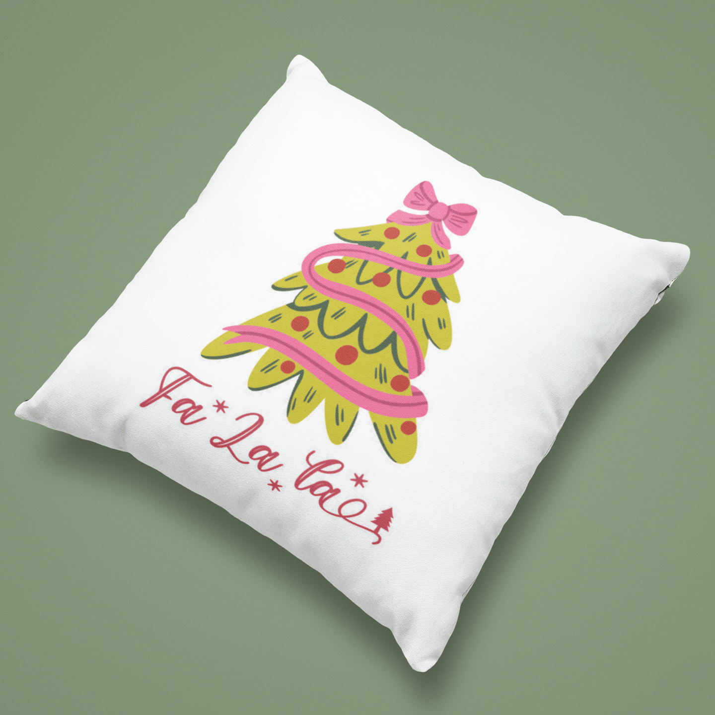 Fa La La Tree Christmas Cushion - Mac and Lilly