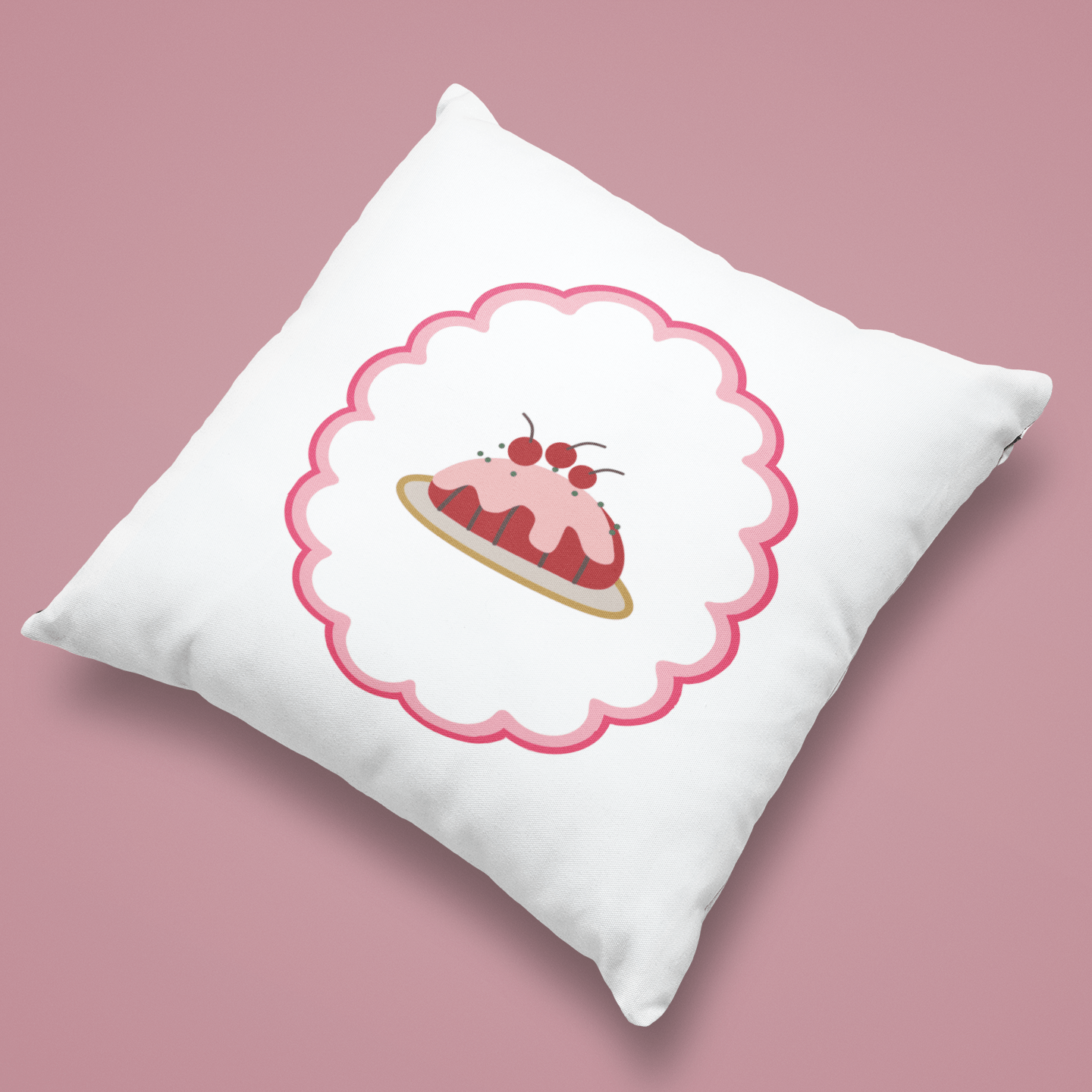 Cherry Christmas Pudding Cushion - Mac and Lilly