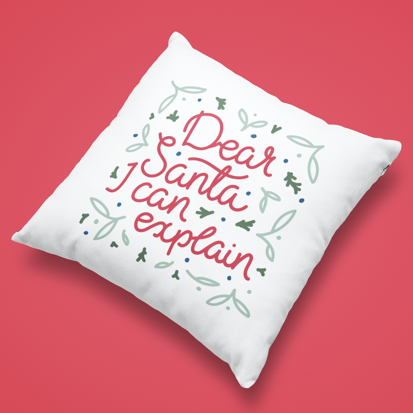 “Dear Santa, I Can Explain” Christmas Cushion - Mac and Lilly