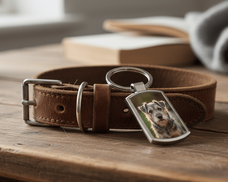 Personalised Memorial Pet Keyring with Photo - Mac and Lilly