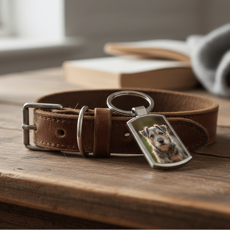 Personalised Memorial Pet Keyring with Photo - Mac and Lilly