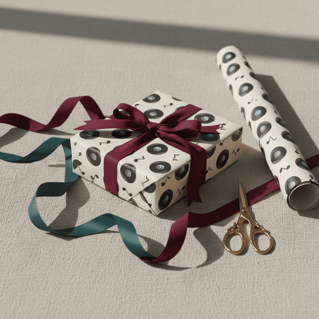 Vinyl Records Luxury Gift Wrap Set – Retro Music Design - Mac and Lilly