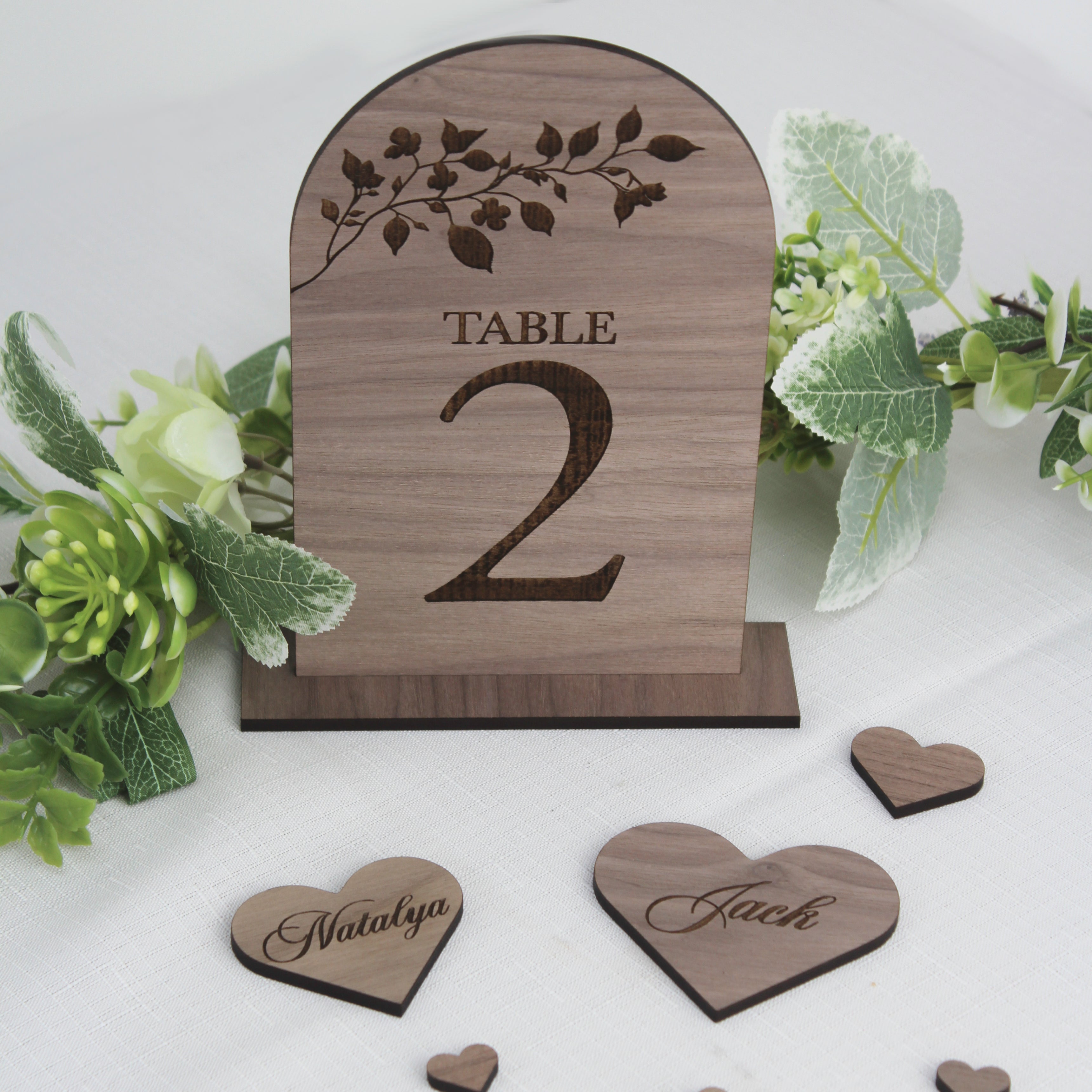Personalised Name Place Tags – Wood & Acrylic Mix