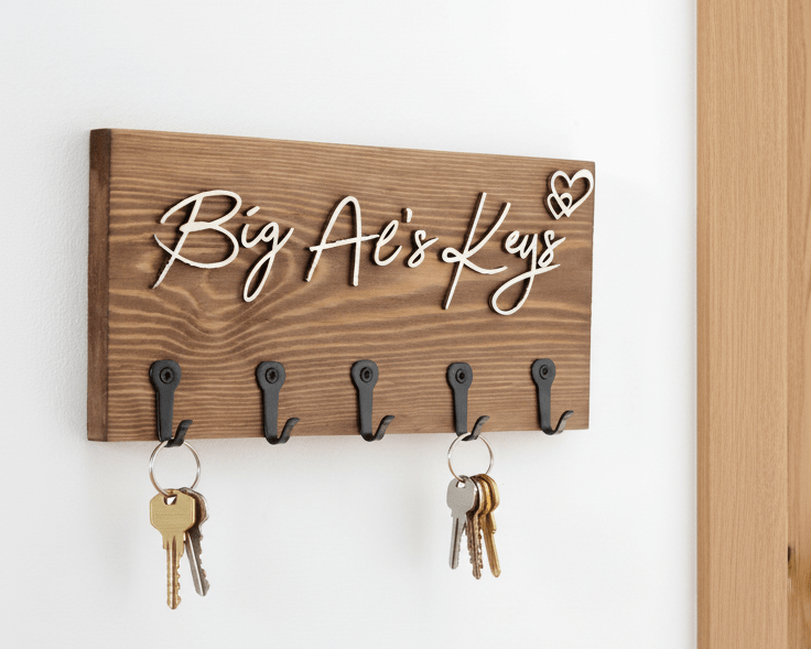 Personalised Wall - Mounted Key Holder - Mac and Lilly