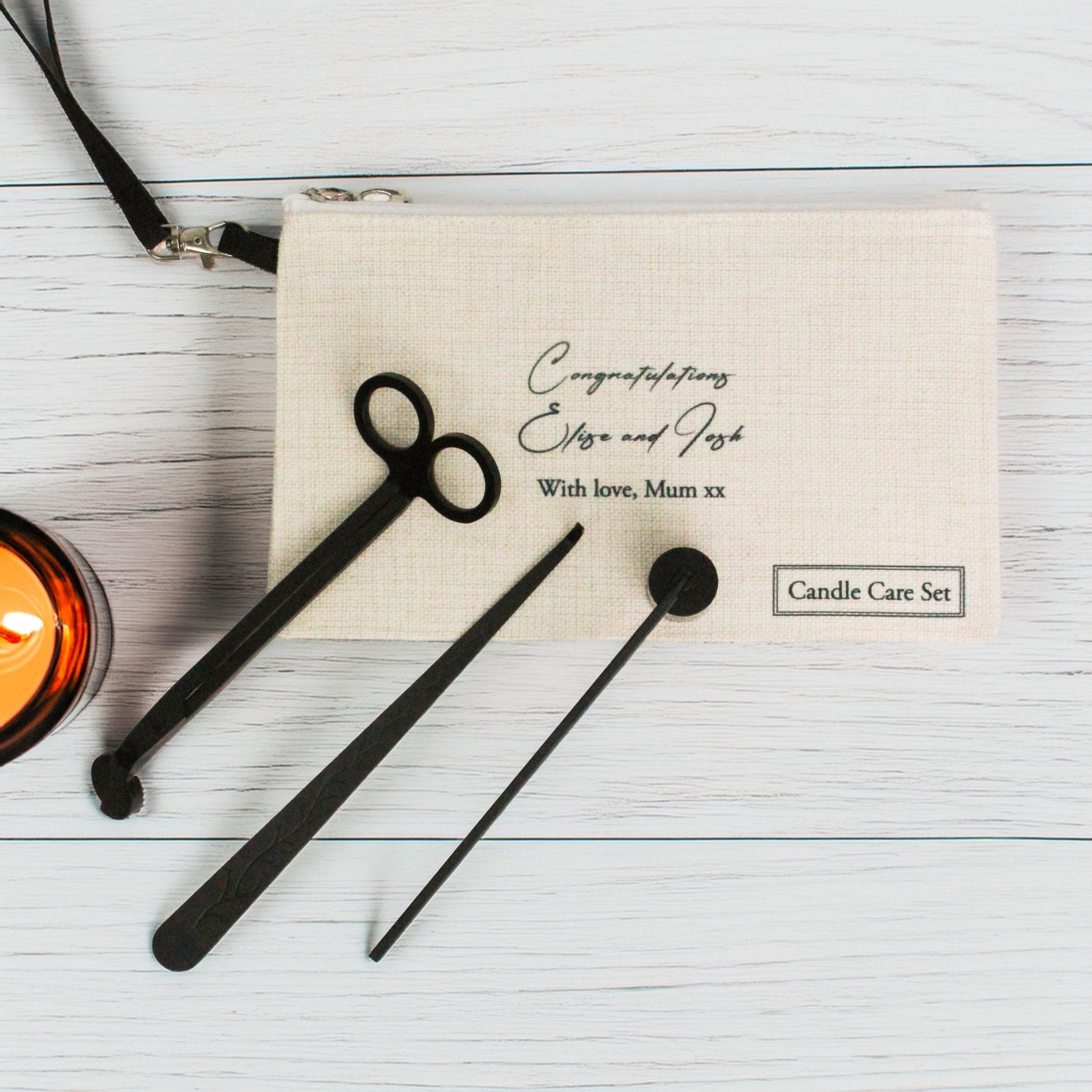 Personalised Candle Care Gift Set - Mac and Lilly