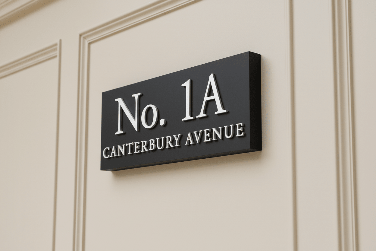 Personalised Black House Sign | Raised Design - Mac and Lilly