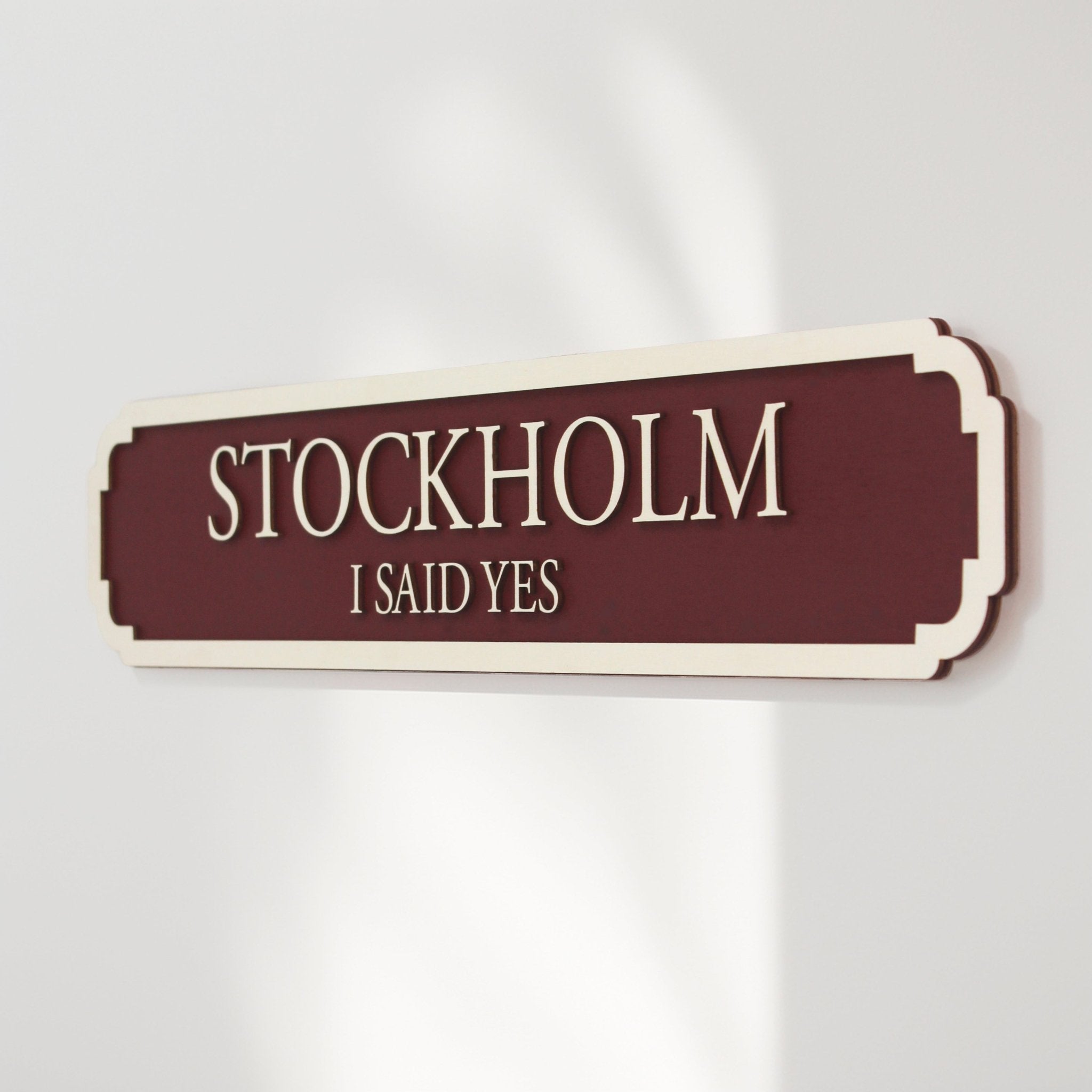 Personalised Street - Style Wall Sign in Various Colours - Mac and Lilly