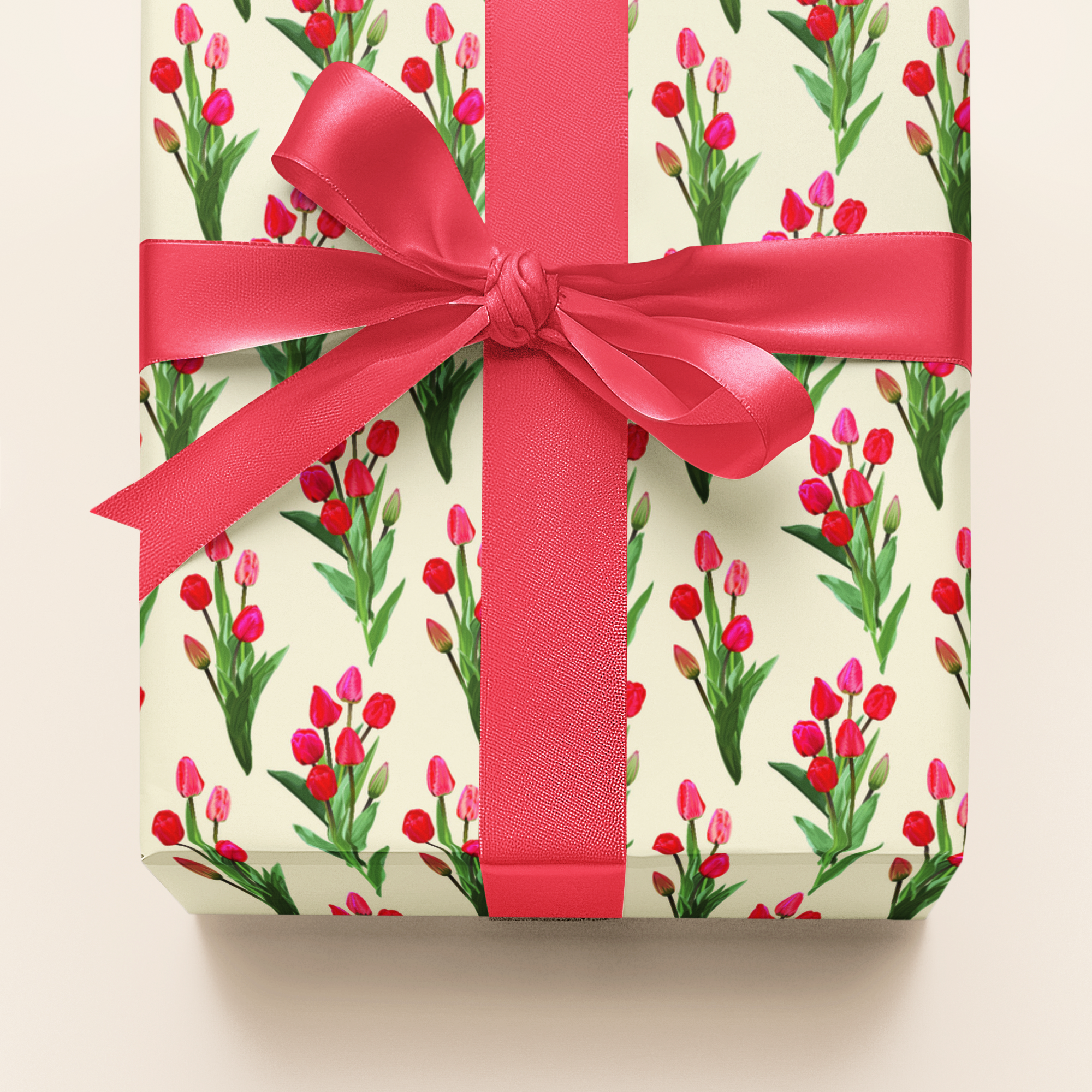 Tulip design gift wrap paper