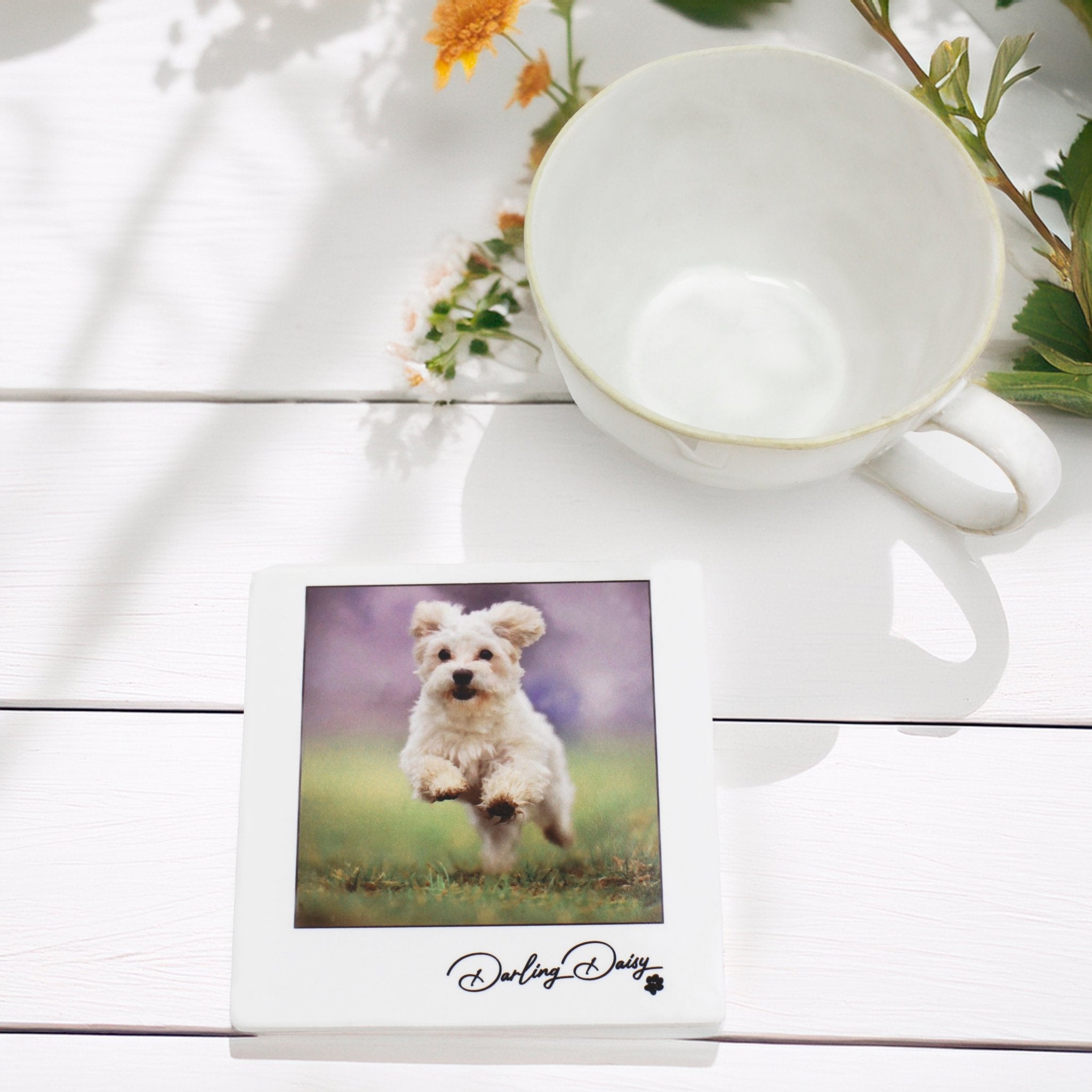 Personalised Photo Ceramic Coaster - Mac and Lilly