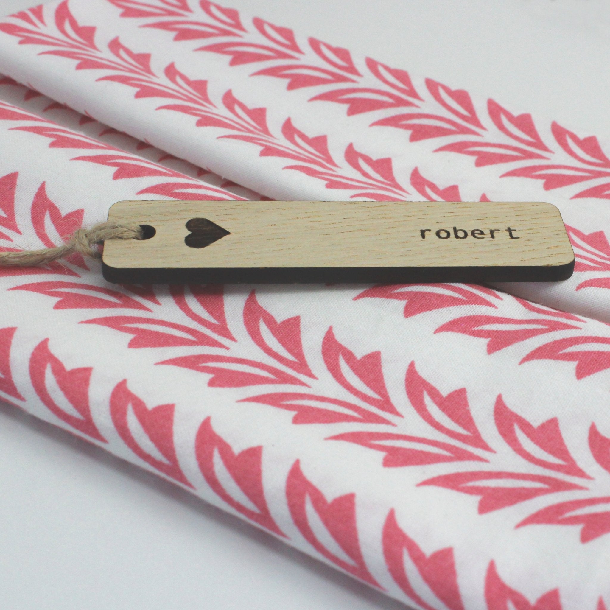 Pink and White Floral Napkin – Hand Block Printed - Mac and Lilly