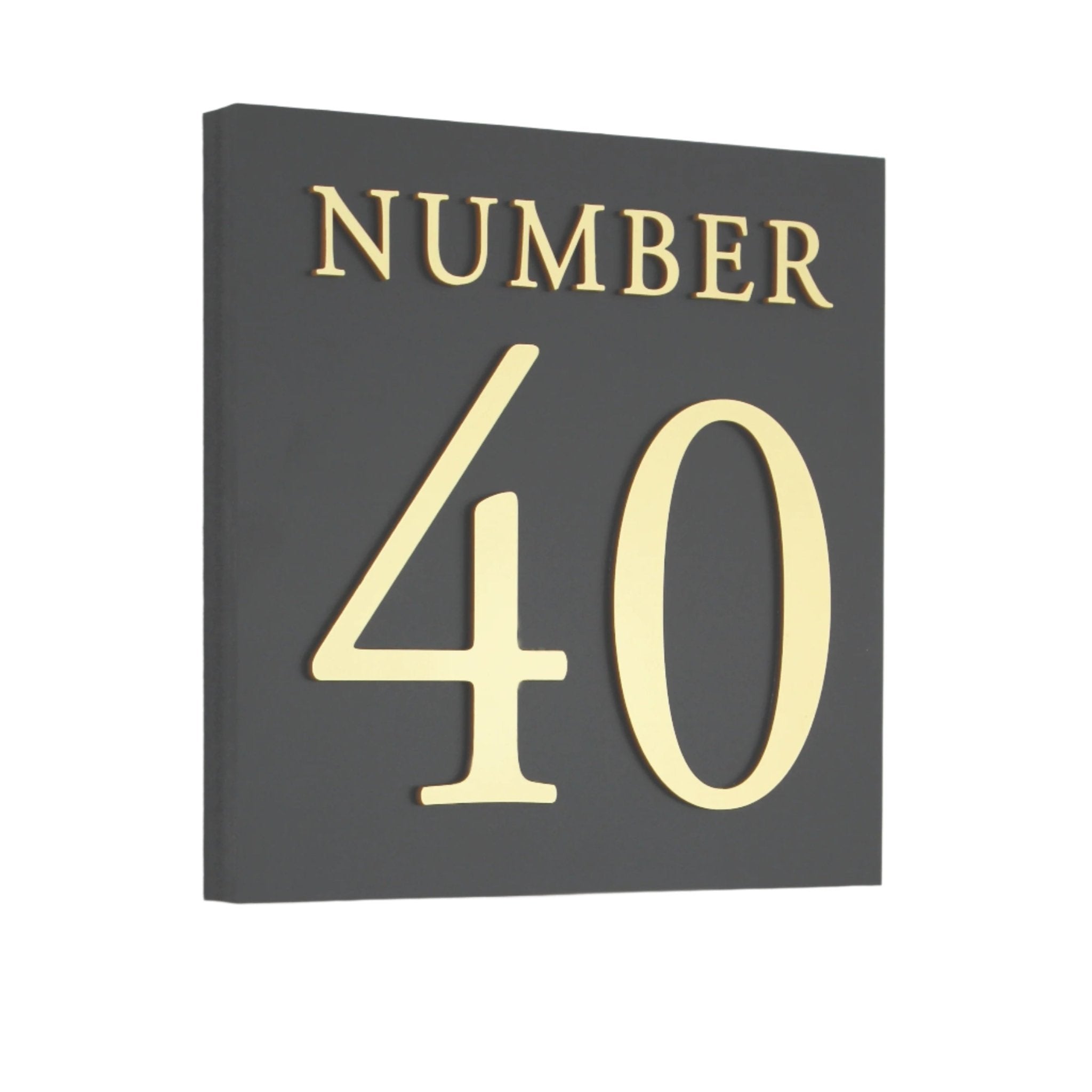 Square Raised Design House Sign - Mac and Lilly