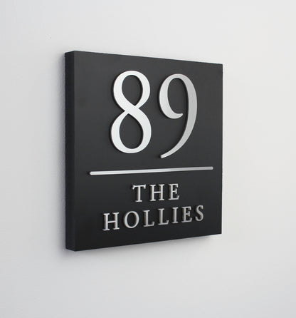Temple Square House Sign with Dividing Line