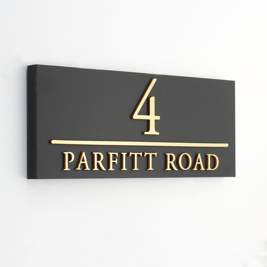 House sign with Parallel Line
