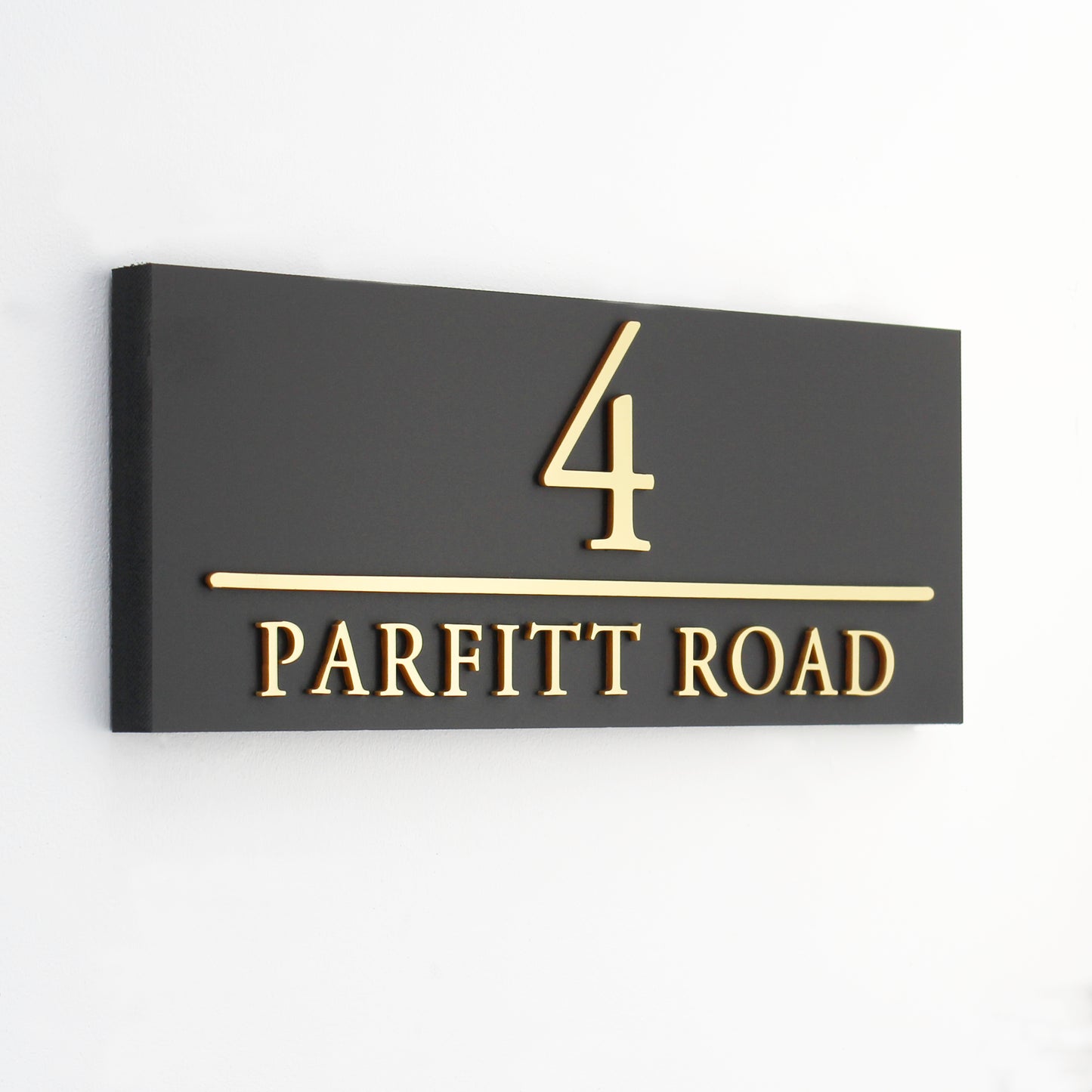 House sign with Parallel Line