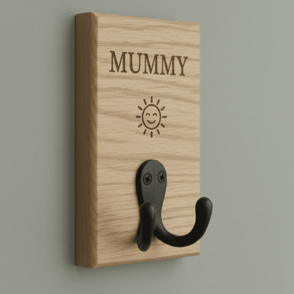 Personalised Single Hook Sign - Choose Your Icon - Mac and Lilly