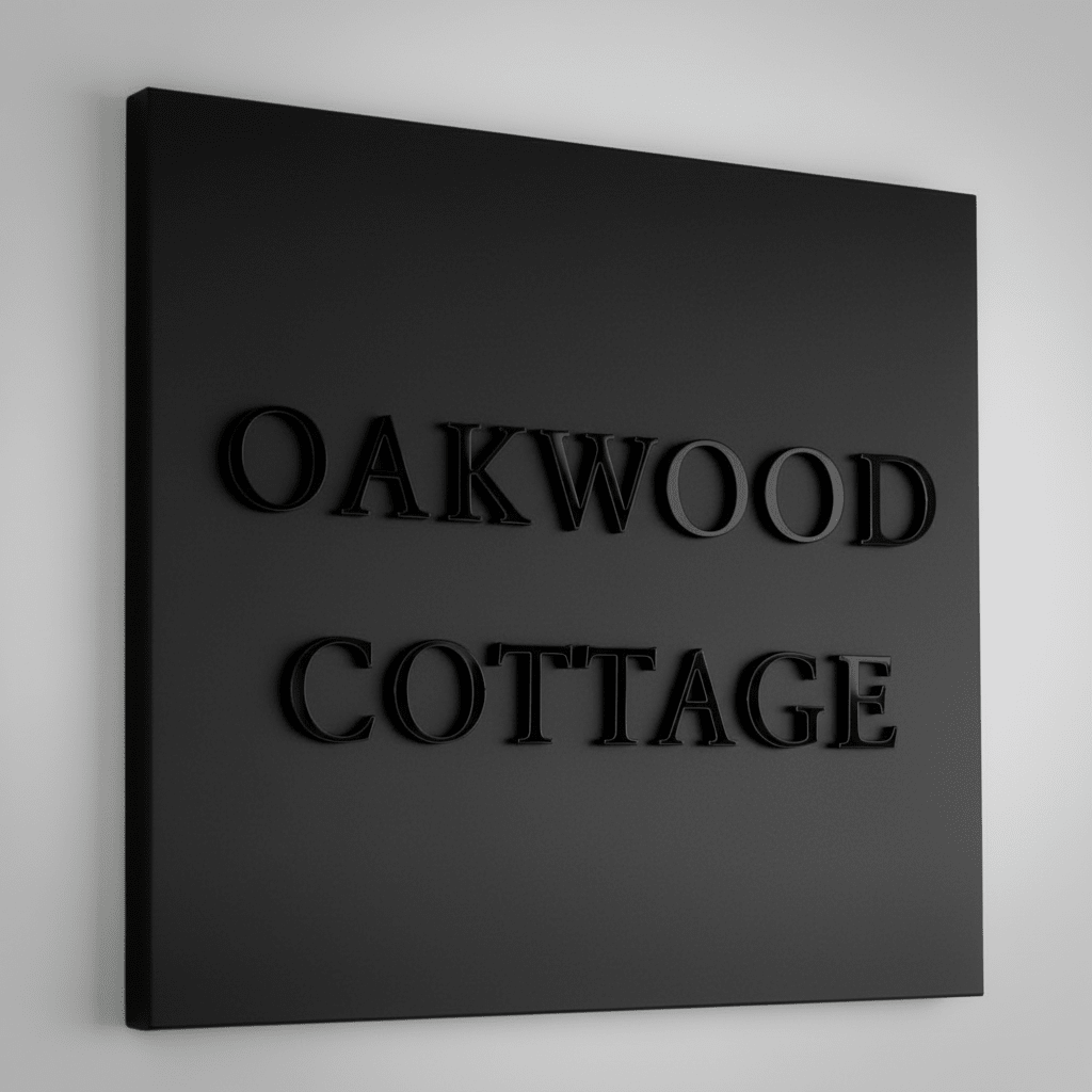 Square Handcrafted House Sign with Raised Design | Premium Address Plaque | Weatherproof Outdoor Sign - Mac and Lilly