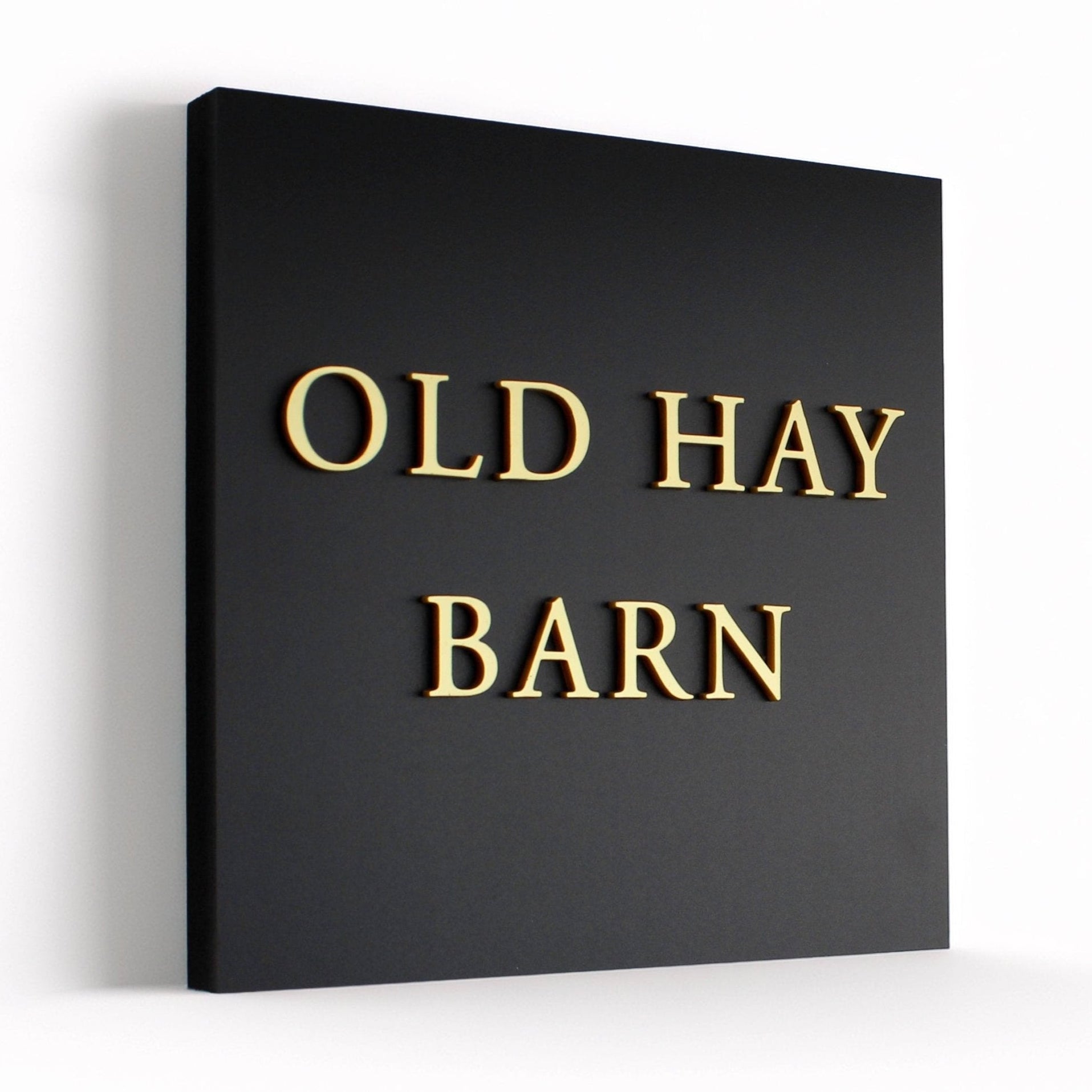 Square Raised Design House Sign - Mac and Lilly