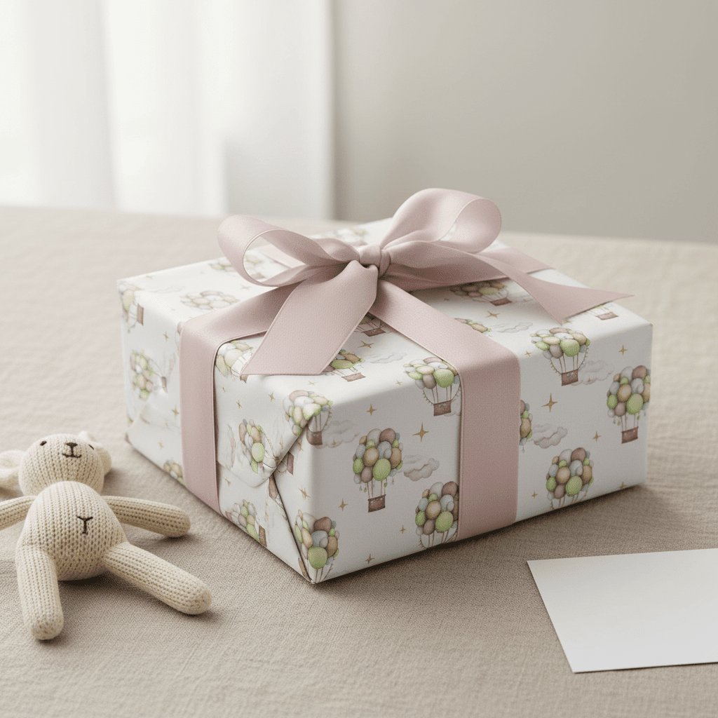 Pastel Hot Air Balloon Luxury Gift Wrap Set - Mac and Lilly