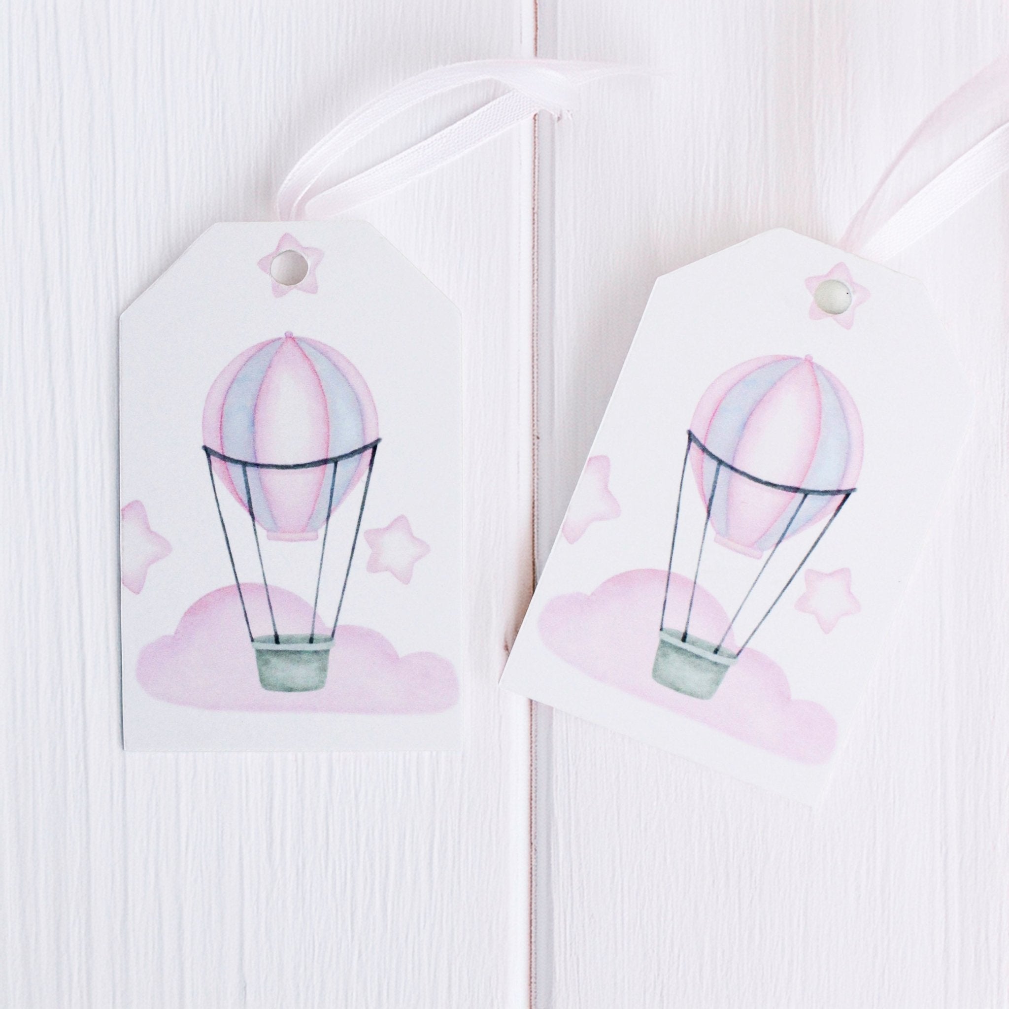 Air Balloon Gift Wrap – Baby Shower & Newborn - Available in Blue or Pink - Mac and Lilly