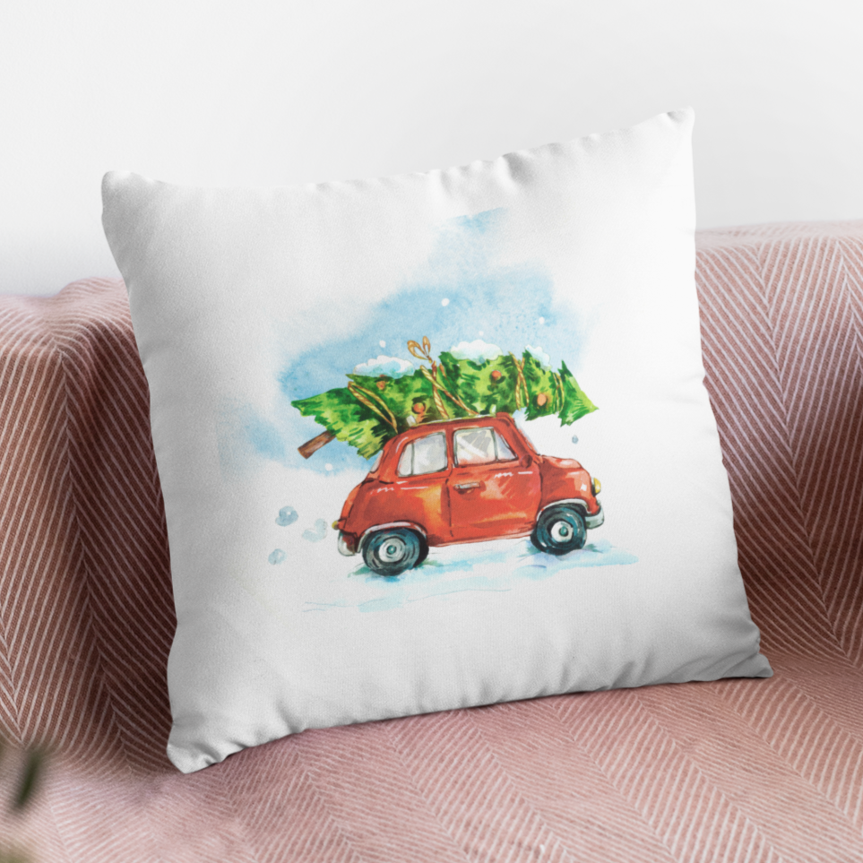 Driving Home for Christmas Car Cushion Cover