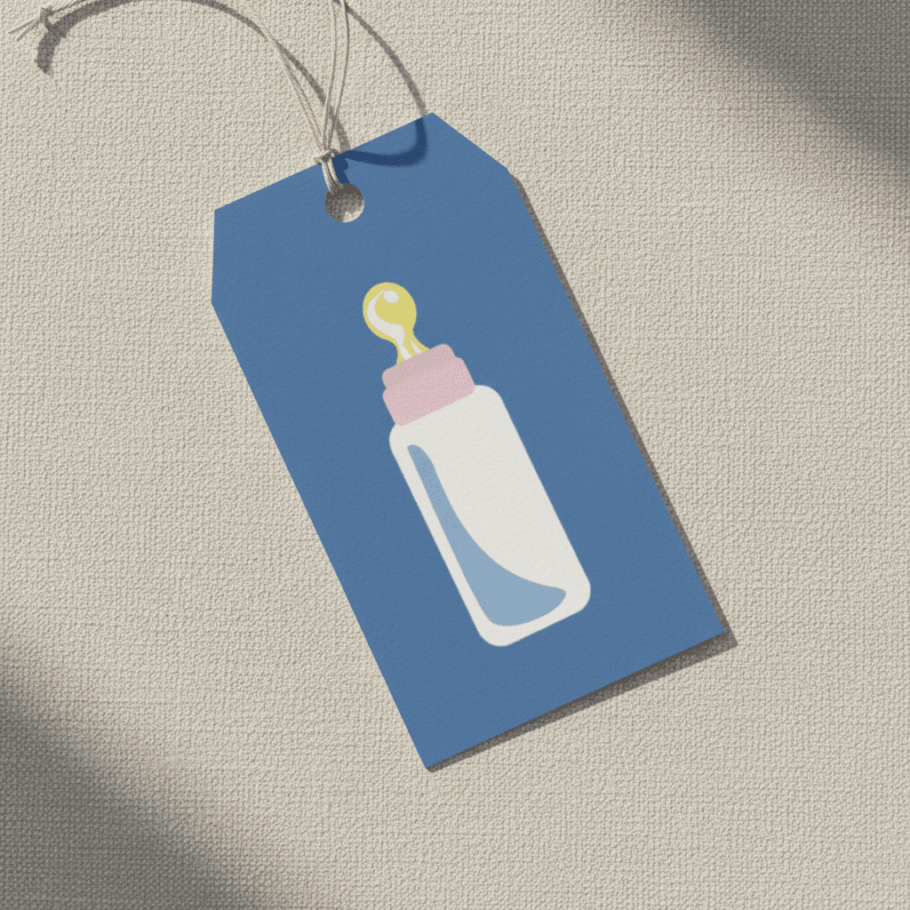 Baby Bottle Luxury Gift Wrap Set – Pink or Blue - Mac and Lilly