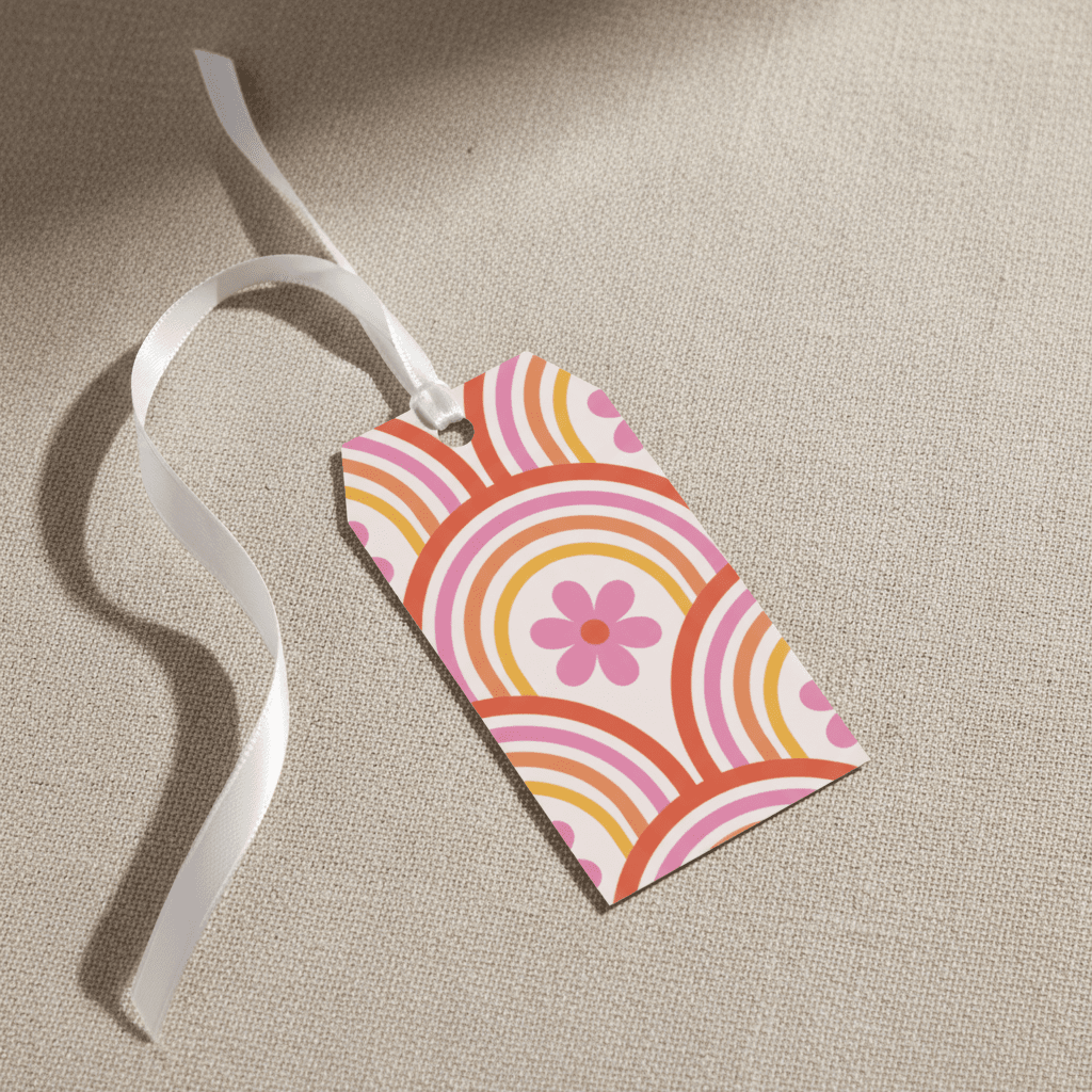 Cosmos Pink Flower Gift Wrap Set - Mac and Lilly