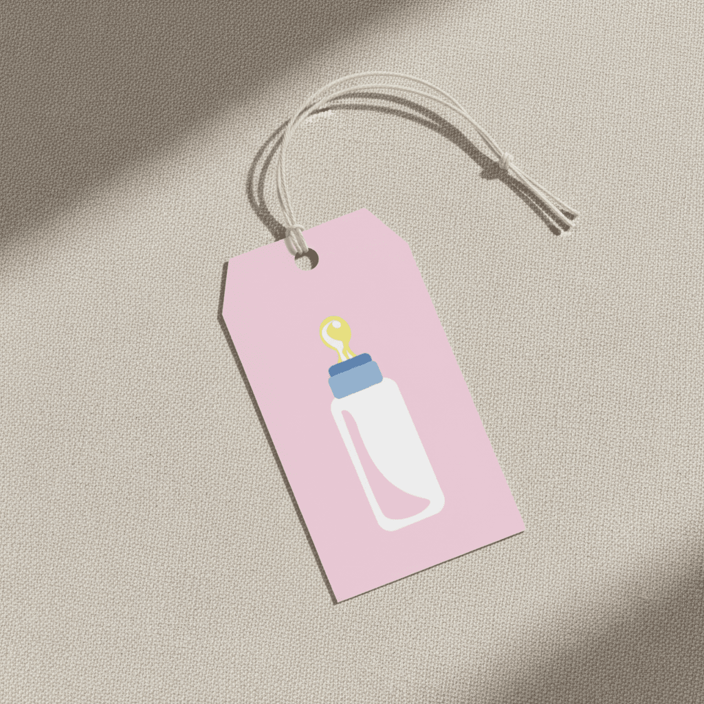 Baby Bottle Luxury Gift Wrap Set – Pink or Blue - Mac and Lilly