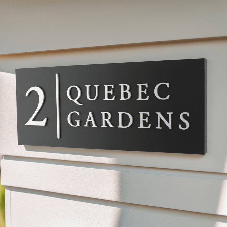 Raised Landscape Sign Raised Letter House Sign with Dividing Line | Mac & Lilly UK – Mac and ...