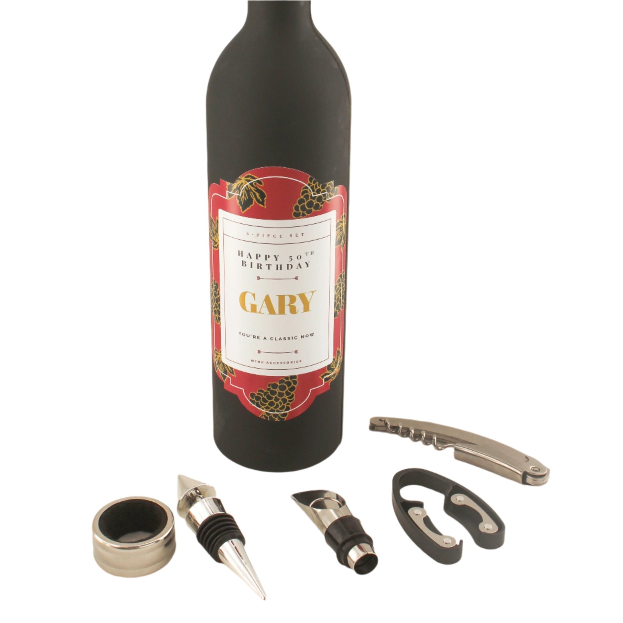 Personalised Wine Bottle Bar Set - Mac and Lilly