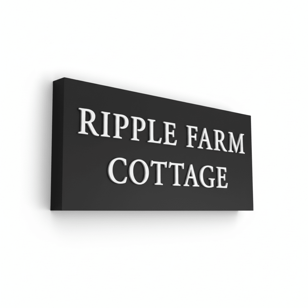 Personalised Black House Sign | Raised Design - Mac and Lilly