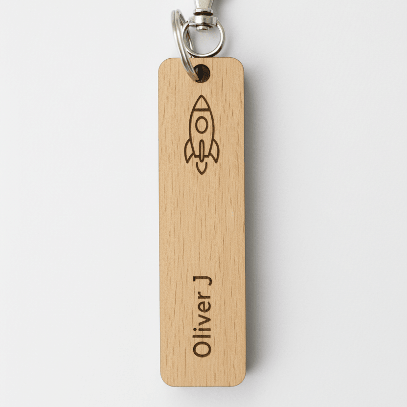 Personalised Name Keyring with icons - Mac and Lilly