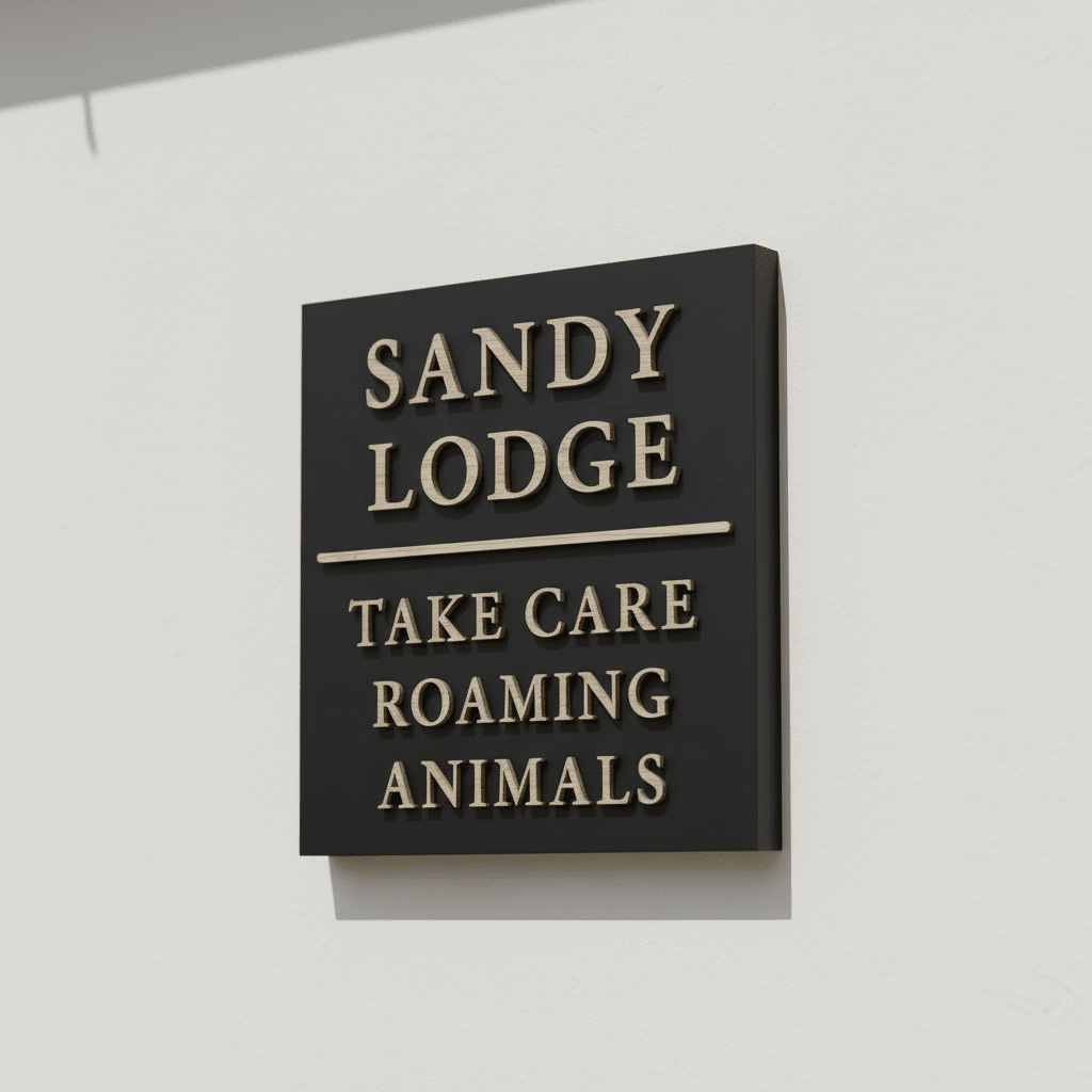 Portrait Raised Design Sign - Mac and Lilly