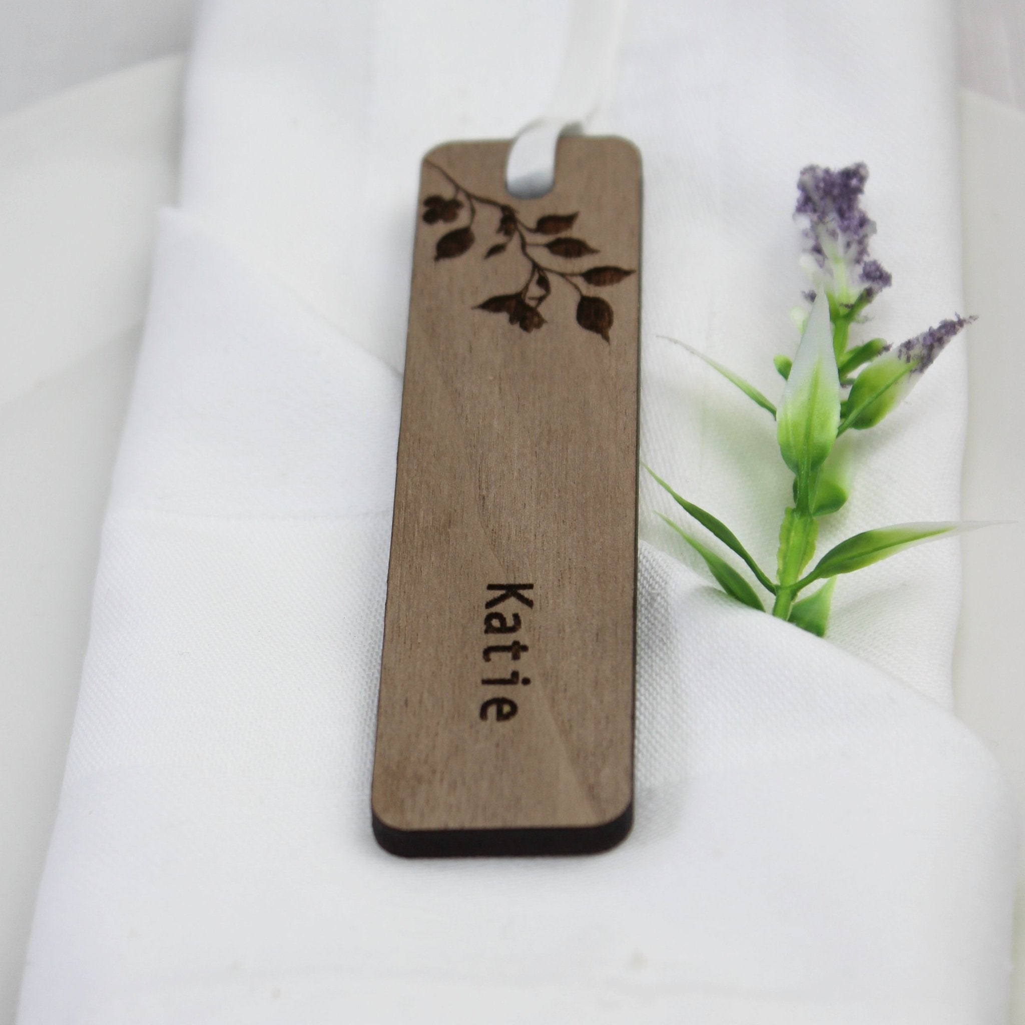 Personalised Wooden Place Name Tags - Mac and Lilly