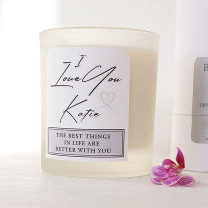 I Love You - Personalised - Signature Candles