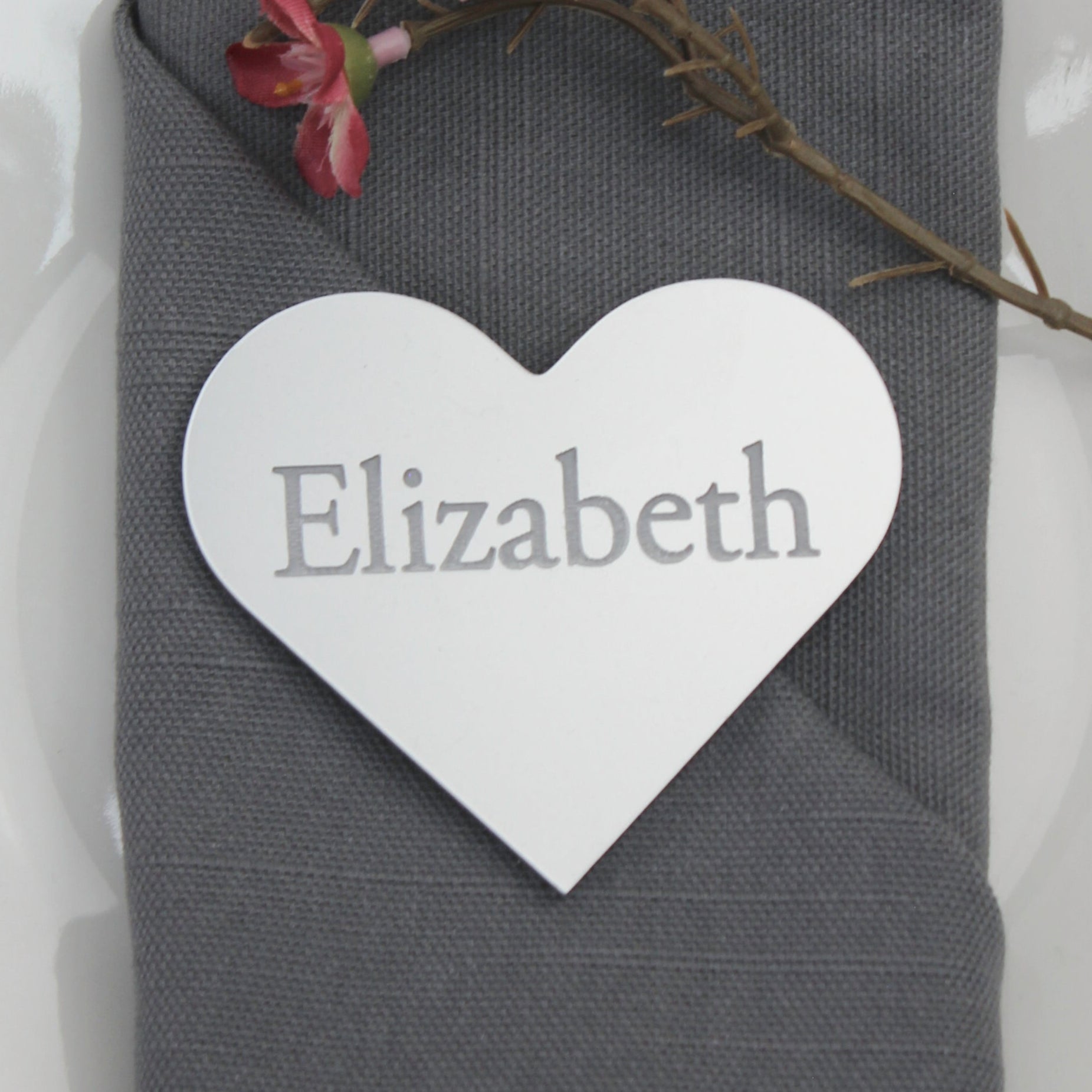 Personalised Name Place Tags – Wood & Acrylic Mix