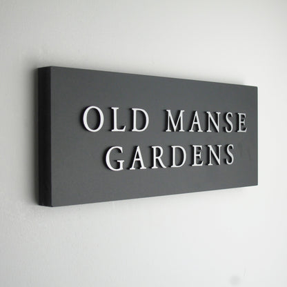 Wreay Large House Sign Choose from Gold, Silver or Wood Effect Lettering
