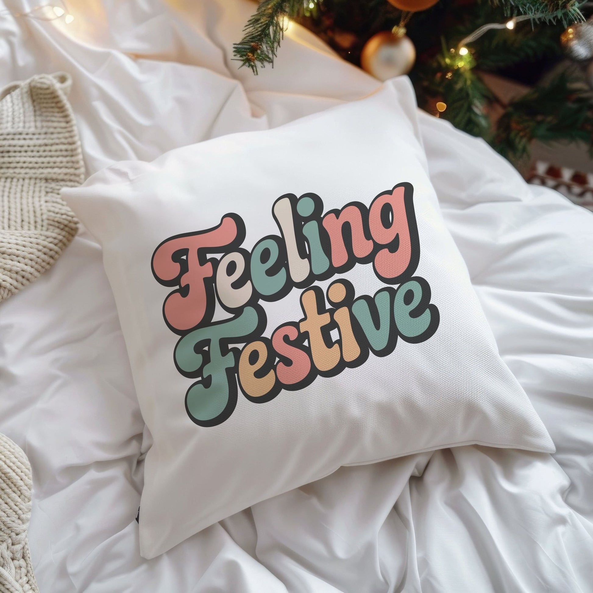 Feeling Festive Retro Cushion - Mac and Lilly