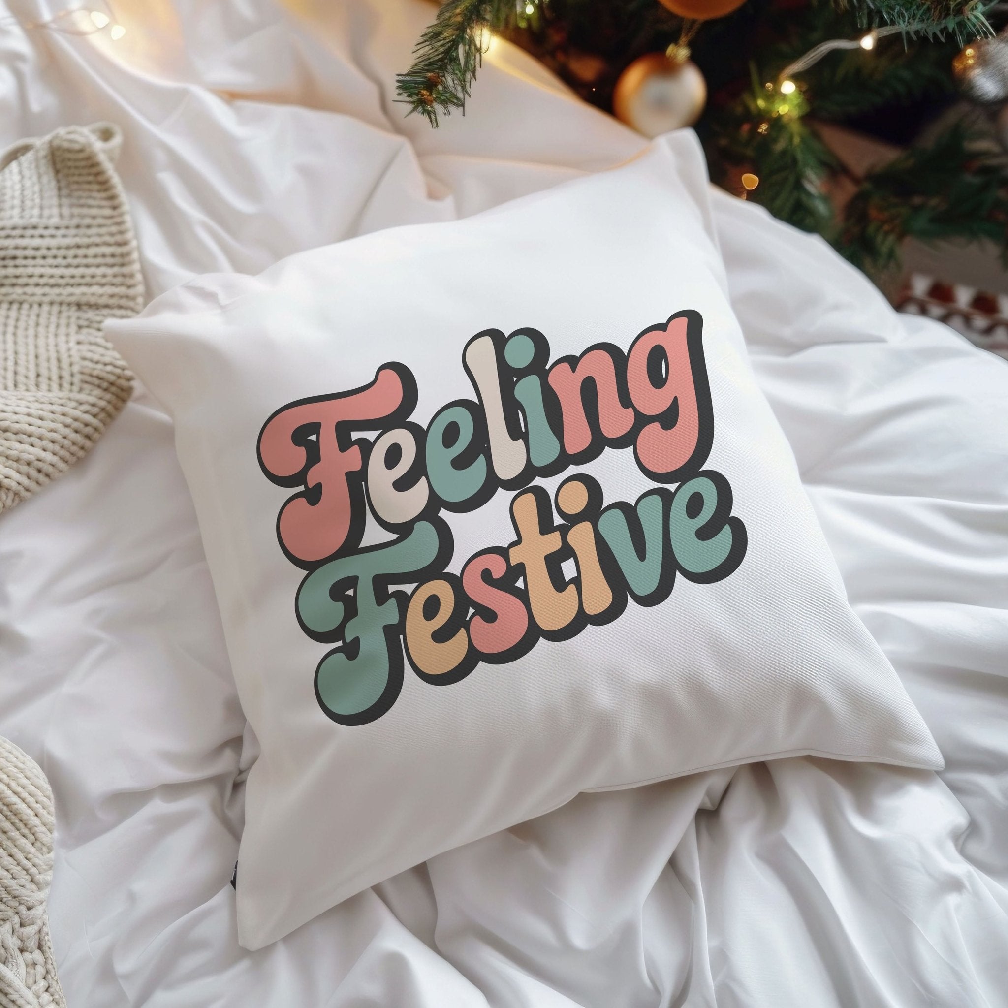 Feeling Festive Retro Cushion - Mac and Lilly