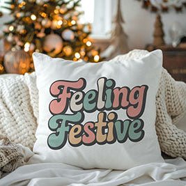 Feeling Festive Retro Cushion - Mac and Lilly