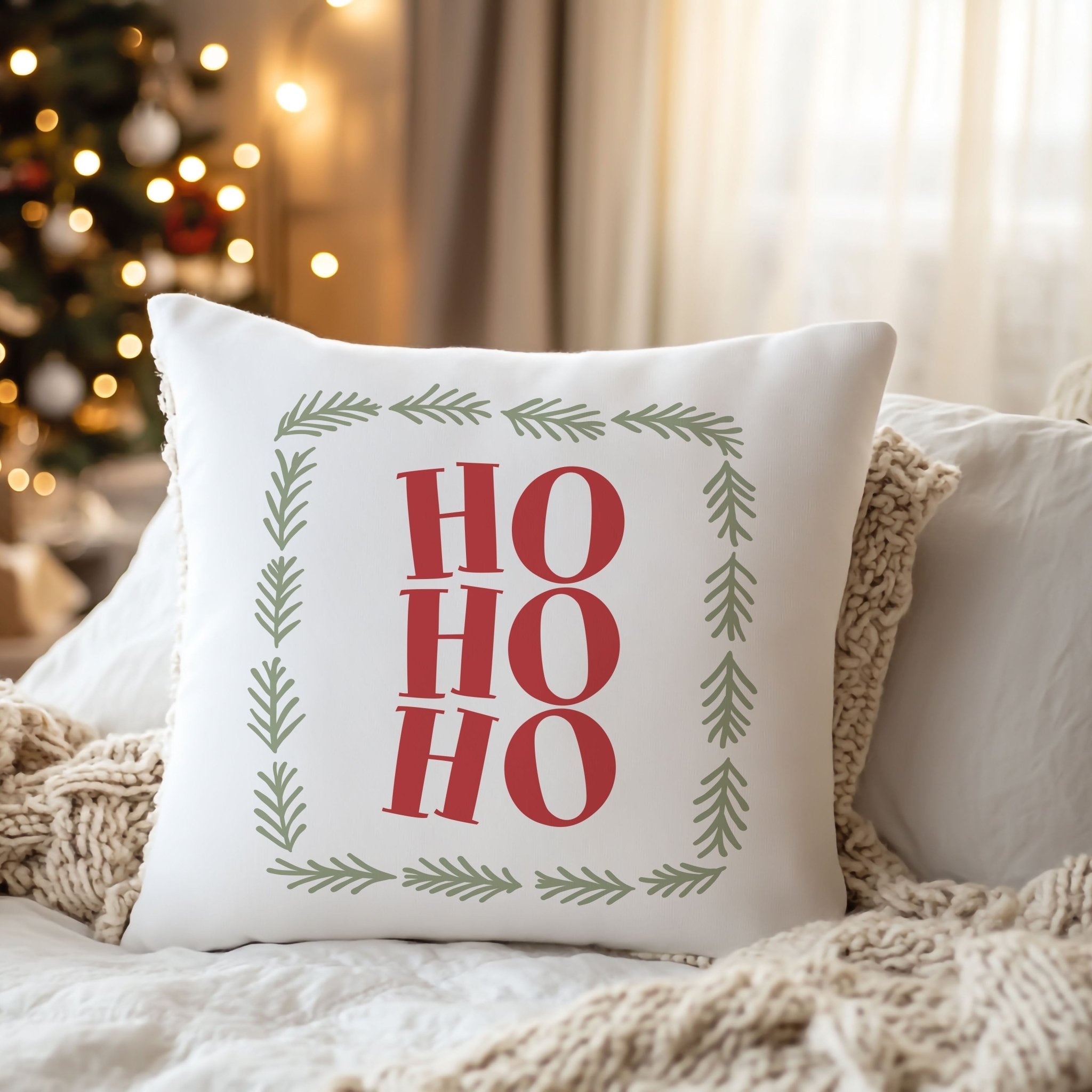 “HO HO HO” Christmas Cushion - Mac and Lilly