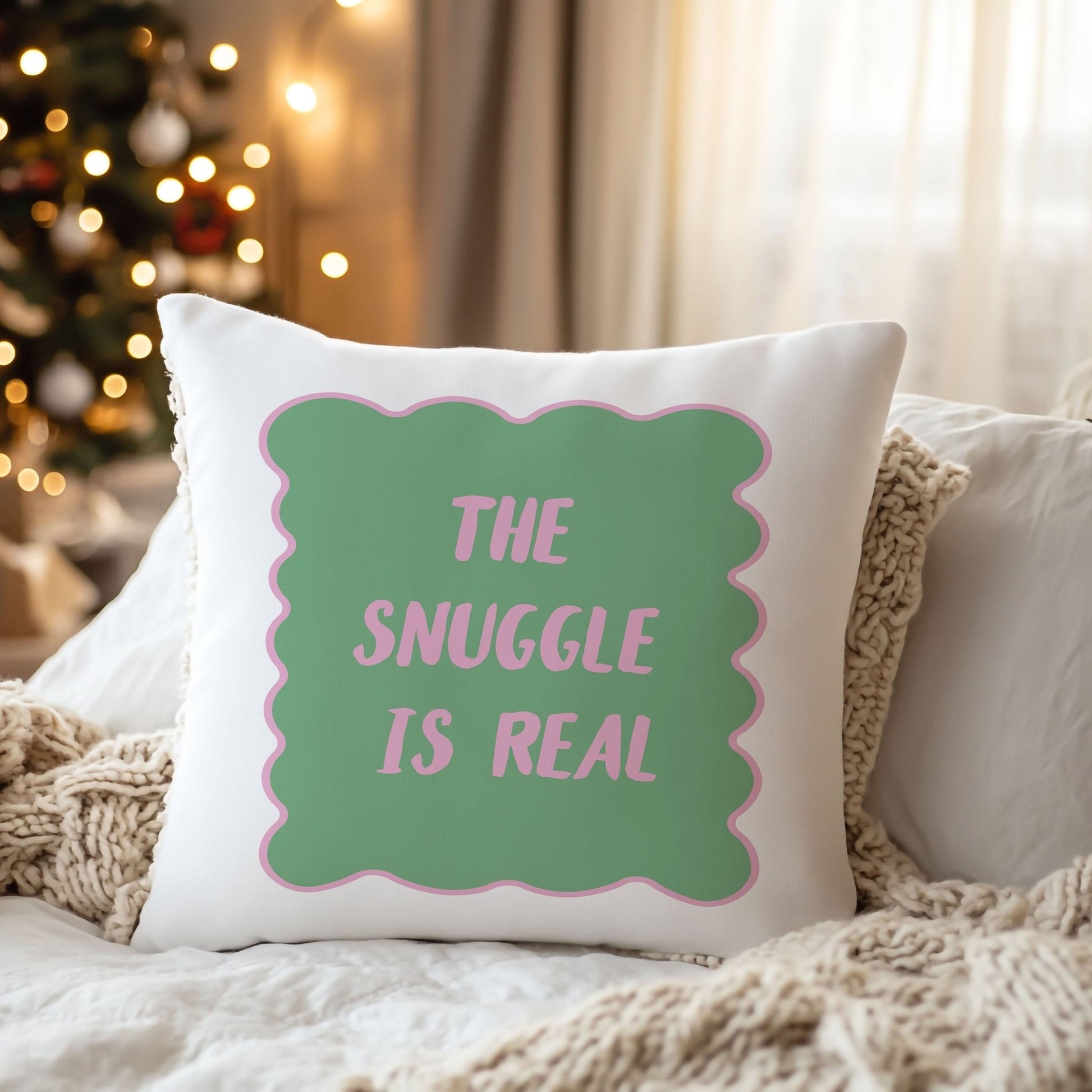 The Snuggle Is Real” Cushion - Mac and Lilly