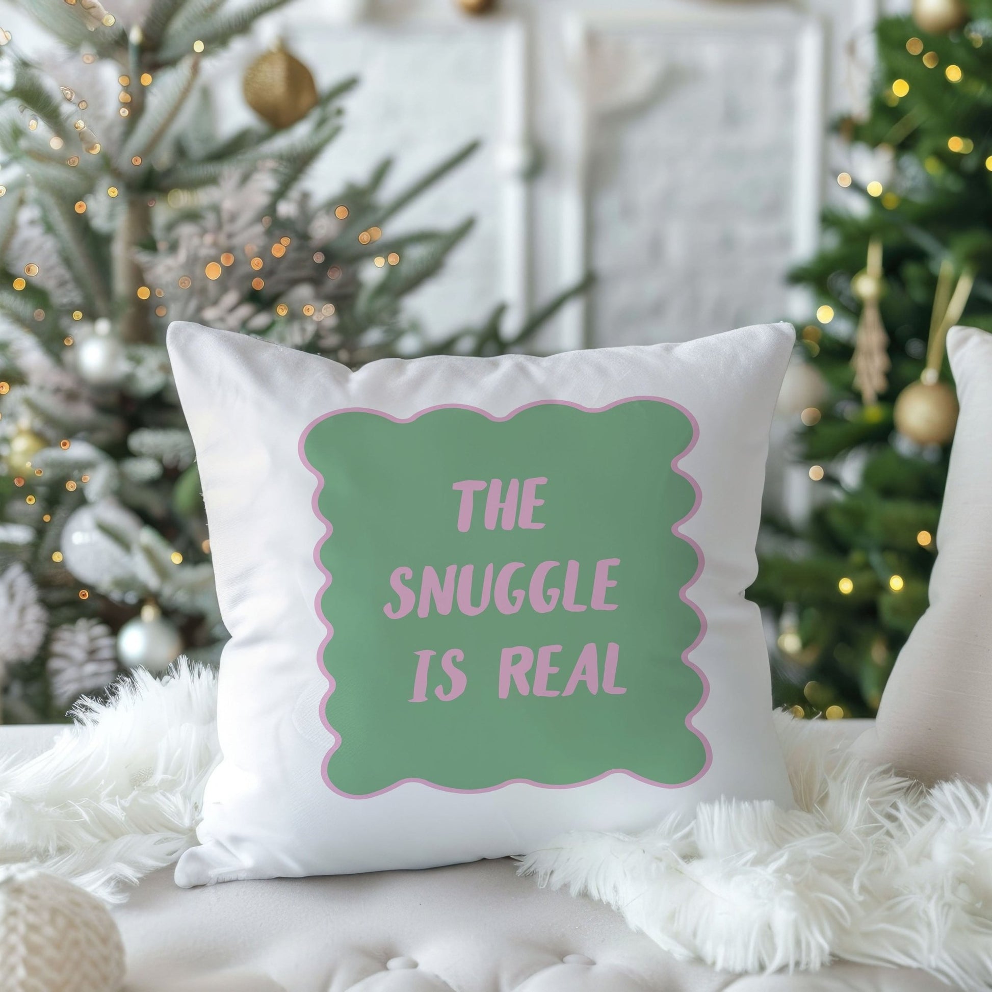 The Snuggle Is Real” Cushion - Mac and Lilly