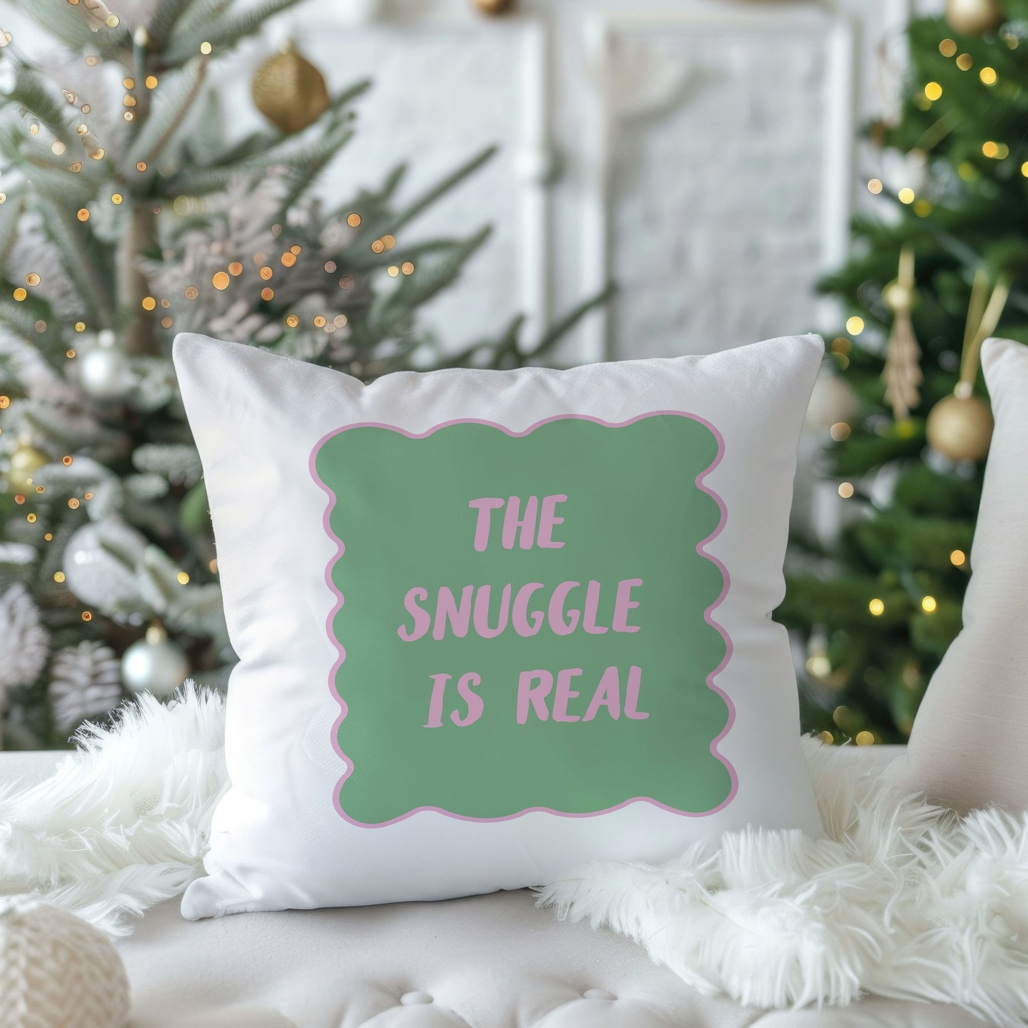 The Snuggle Is Real” Cushion - Mac and Lilly