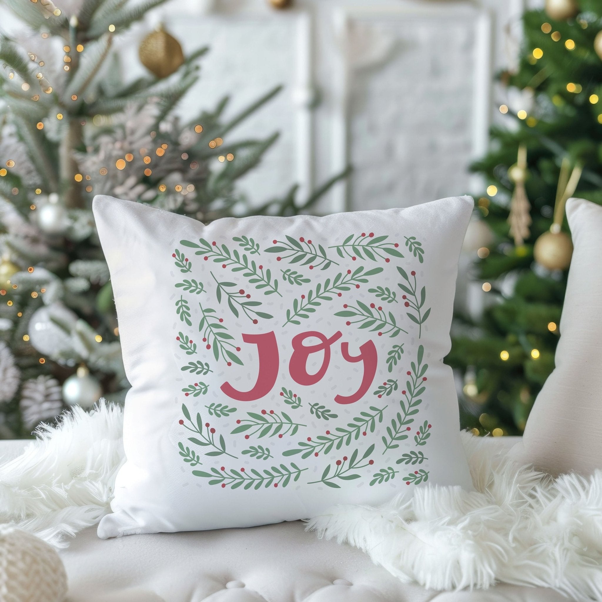 "Joy” Christmas Cushion - Mac and Lilly