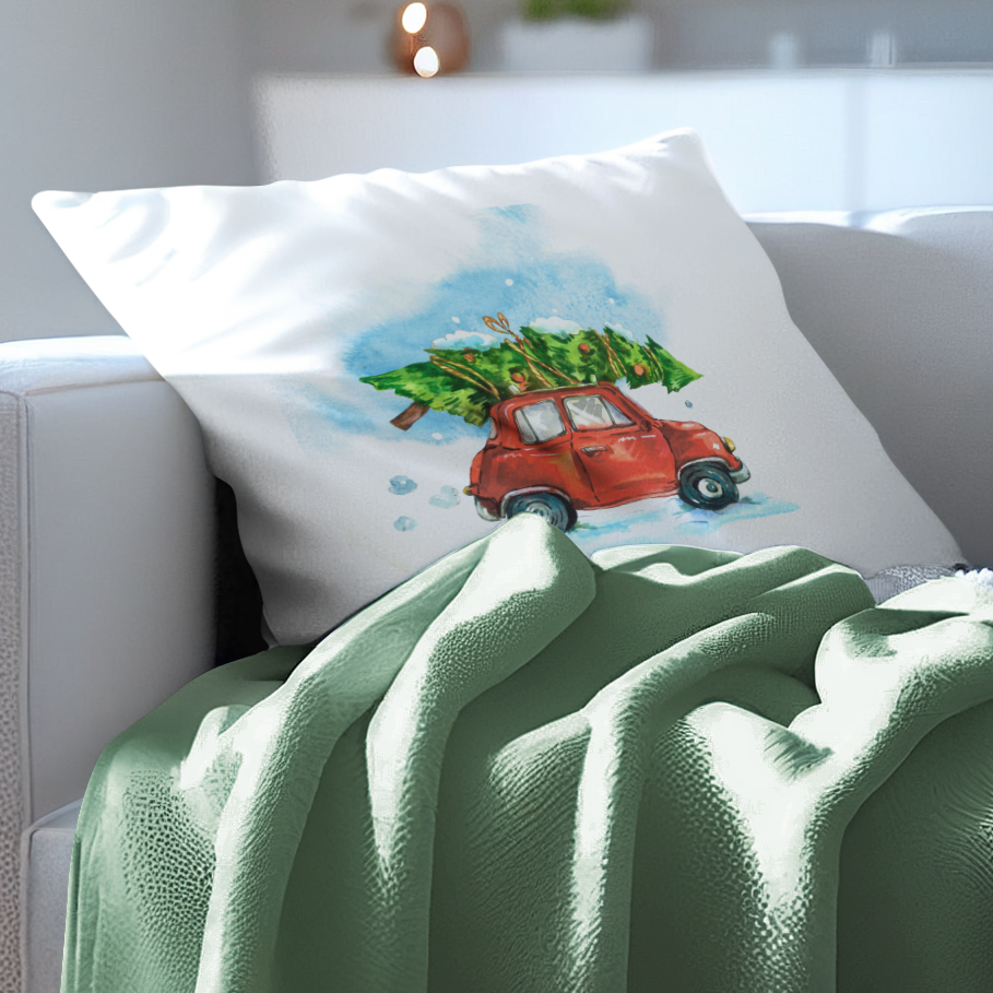 Driving Home for Christmas Car Cushion Cover